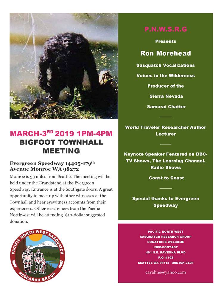 Bigfoot Town Hall Meeting with PNW Sasquatch Research Group